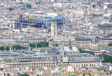 View of Conciergerie, Sainte-Chapel and Centre Pompidou